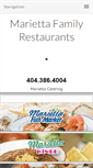 Mobile Screenshot of mariettafamilyrestaurants.com